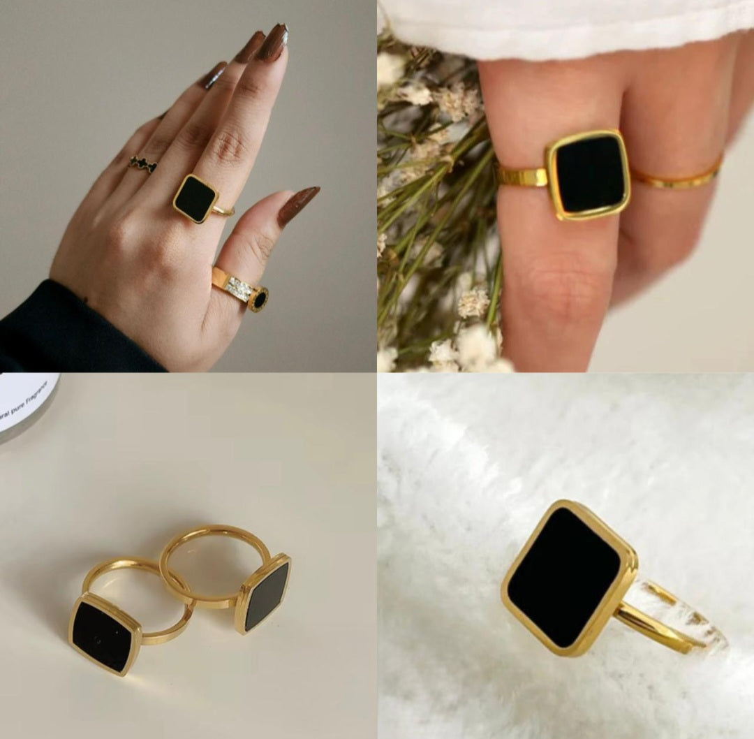 Black and Gold Ring