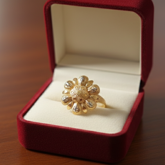 22K Gold Polished Ring