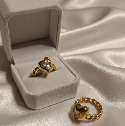 Heart in Chain ring