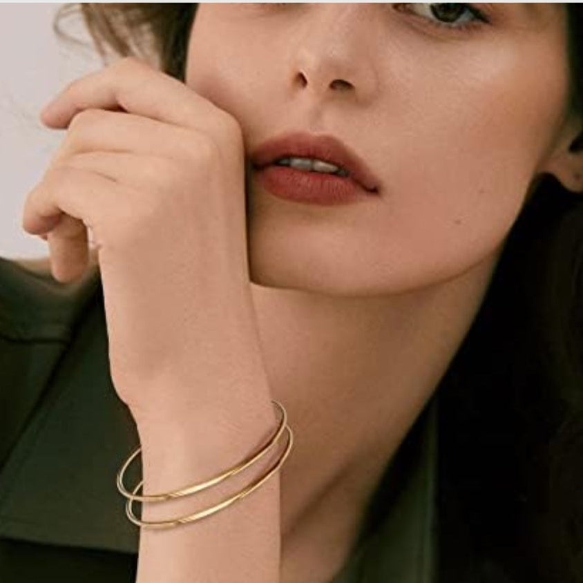 Stainless Steel Bangles (Pack of 2)