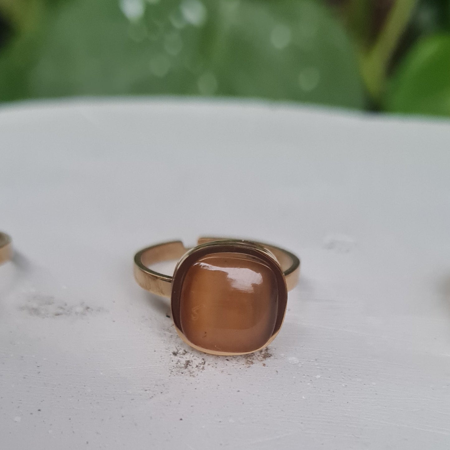 Cat-eye Stone Ring- Stainless Steel