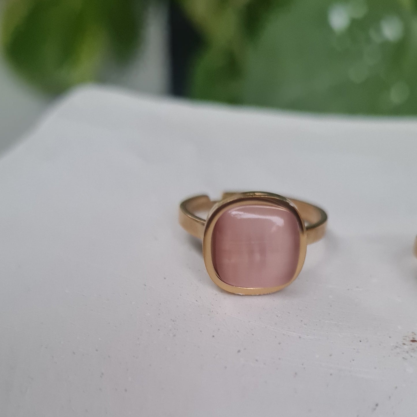 Cat-eye Stone Ring- Stainless Steel