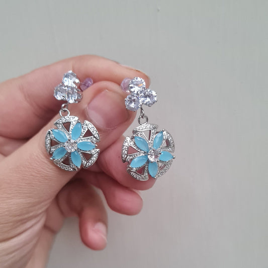 Sky and Silver Earrings