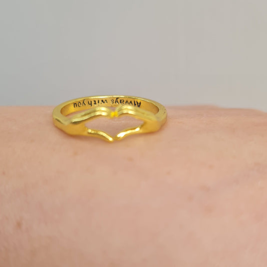 Always with you heart ring