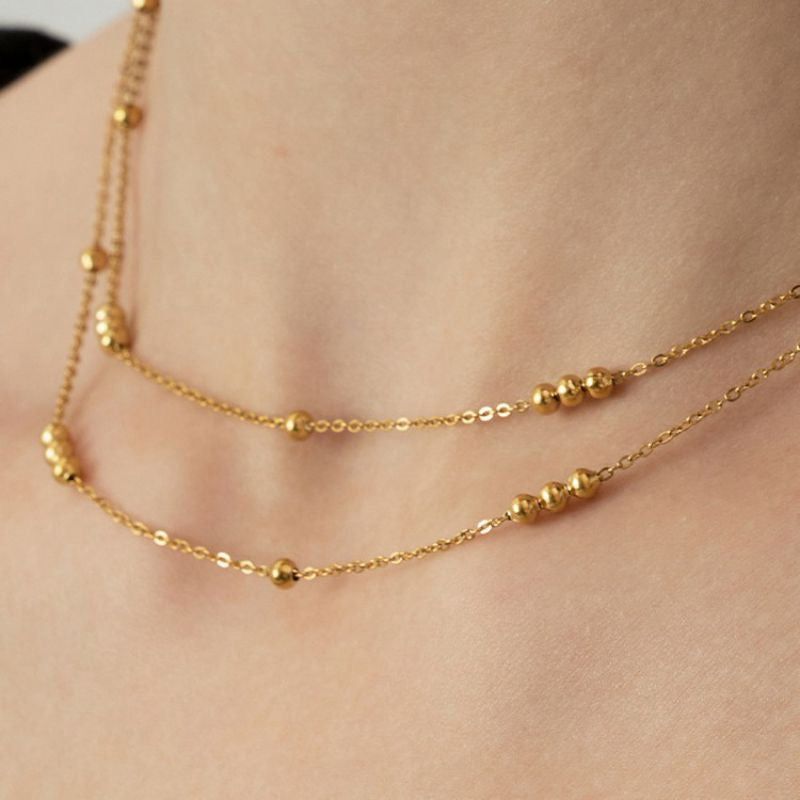 Ball Double Layered Neck Chain
