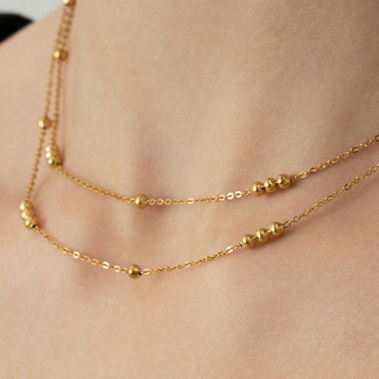 Ball Double Layered Neck Chain