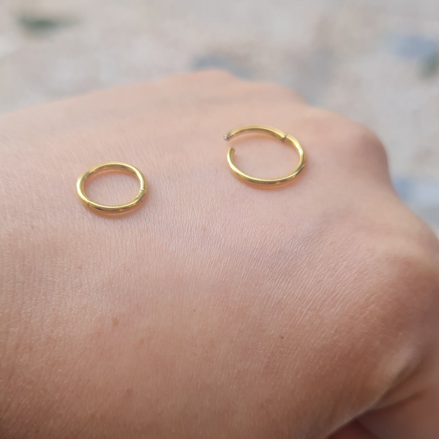 Plain Nose Ring Gold (Single Piece for pierced nose)
