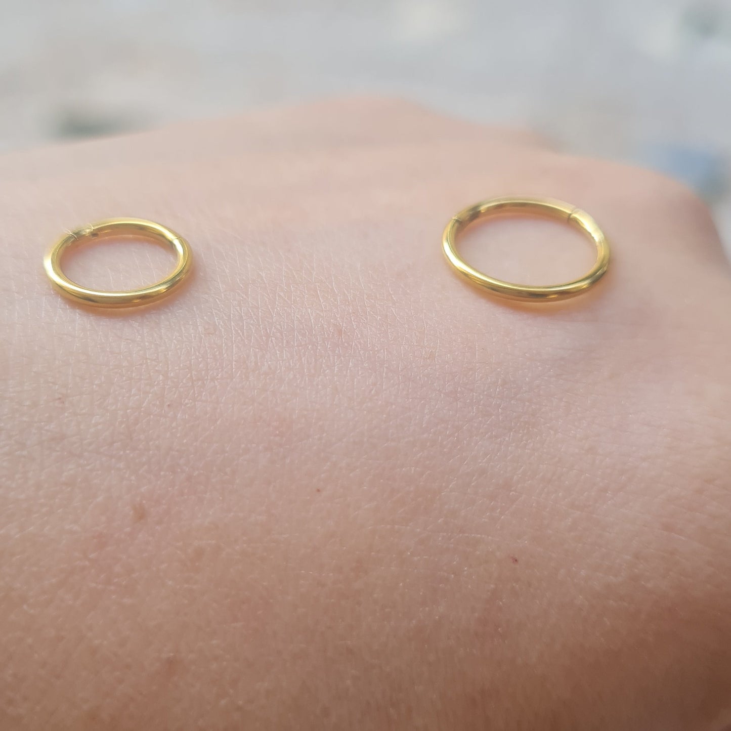 Plain Nose Ring Gold (Single Piece for pierced nose)
