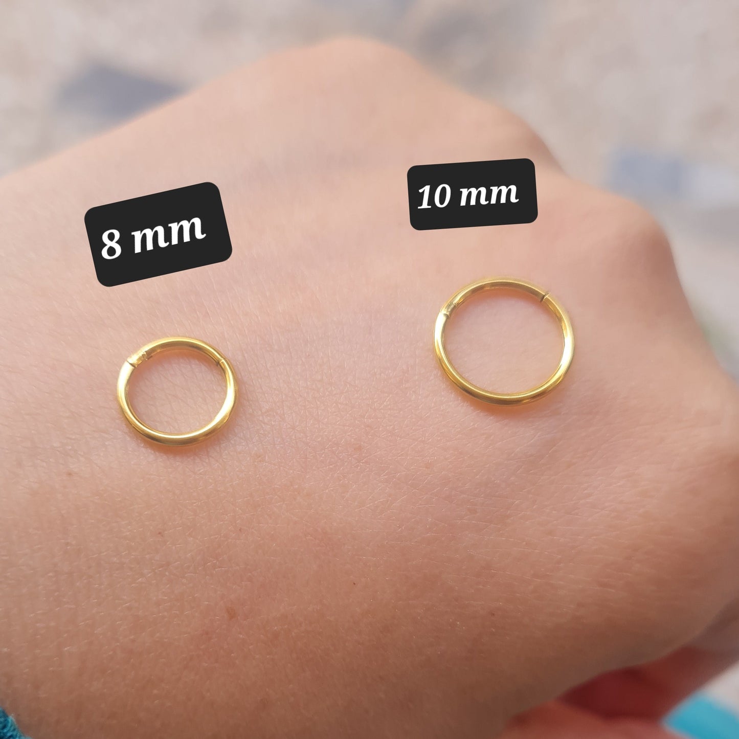 Plain Nose Ring Gold (Single Piece for pierced nose)
