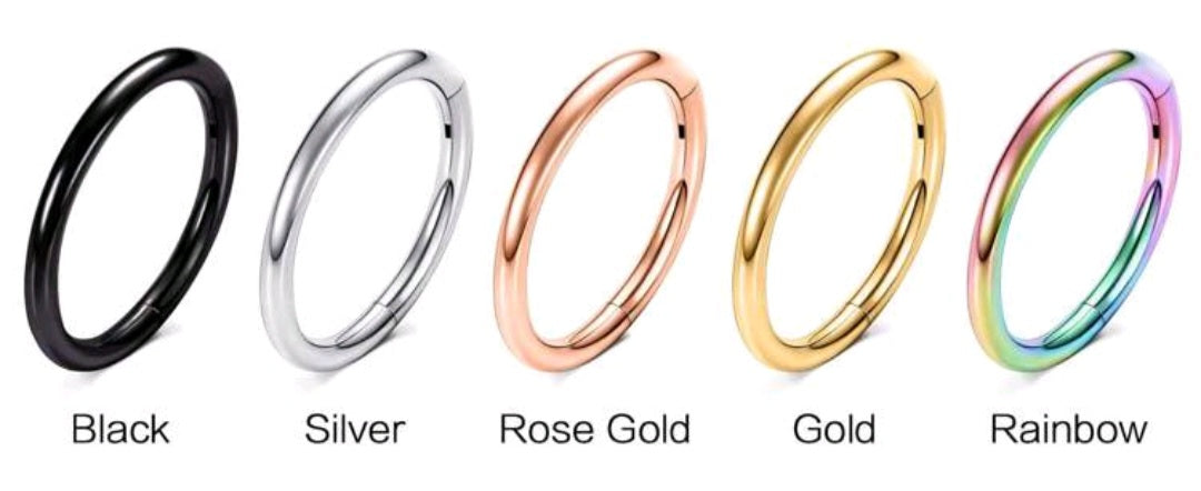Plain Nose Ring (Single piece for pierced nose)
