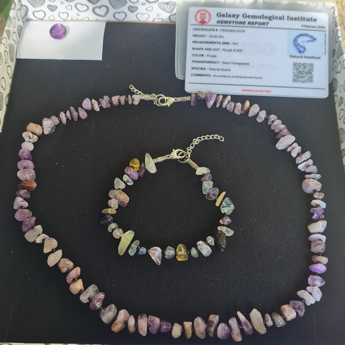 Natural Gemstones Set (With Lab Card)