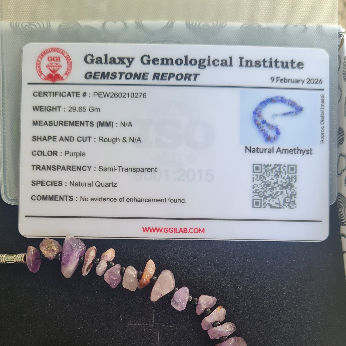Natural Gemstones Set (With Lab Card)