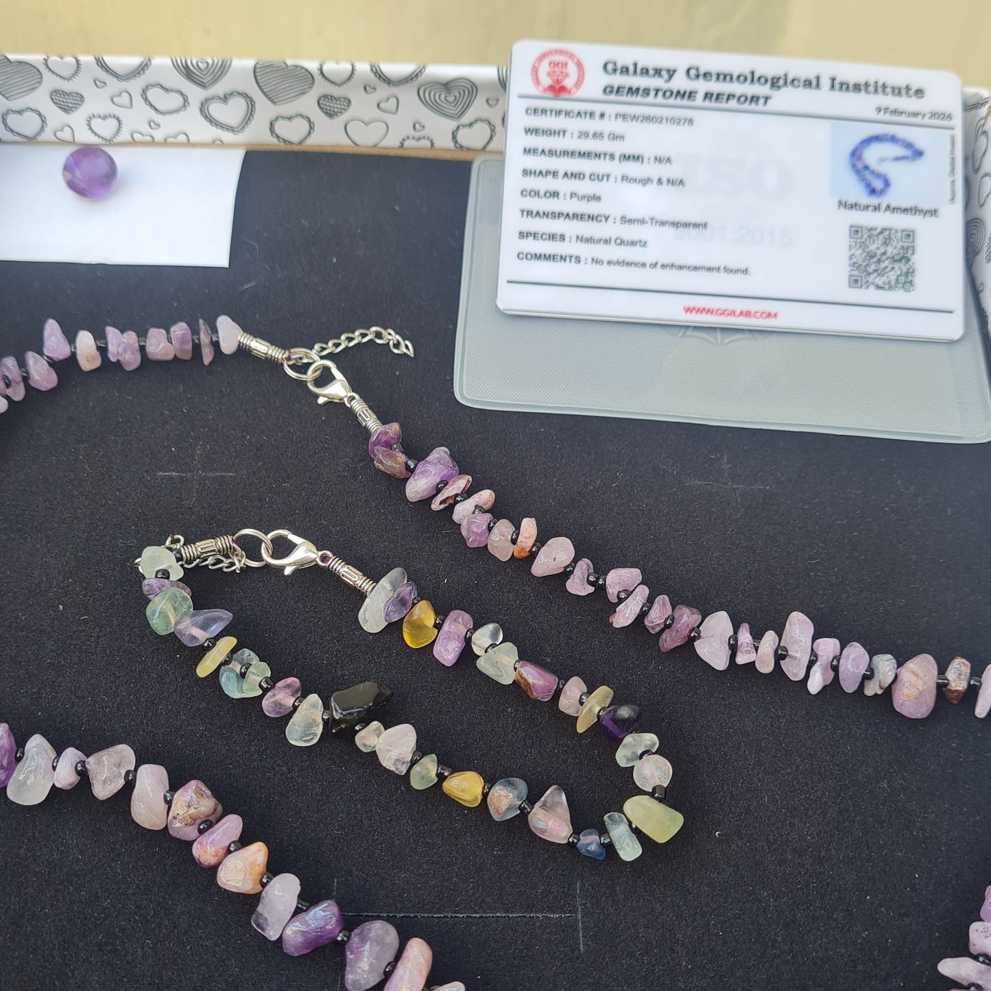 Natural Gemstones Set (With Lab Card)