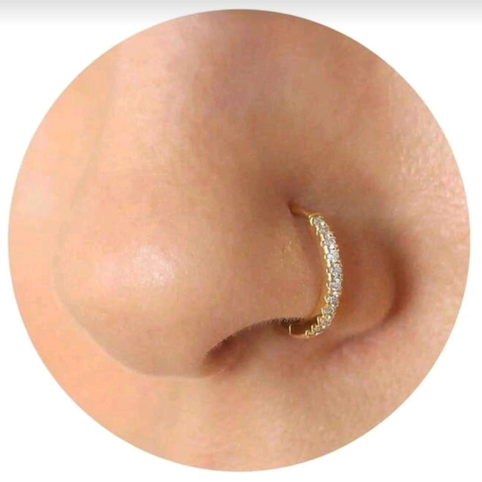 Nose Ring Zircons (Single Piece for pierced nose)