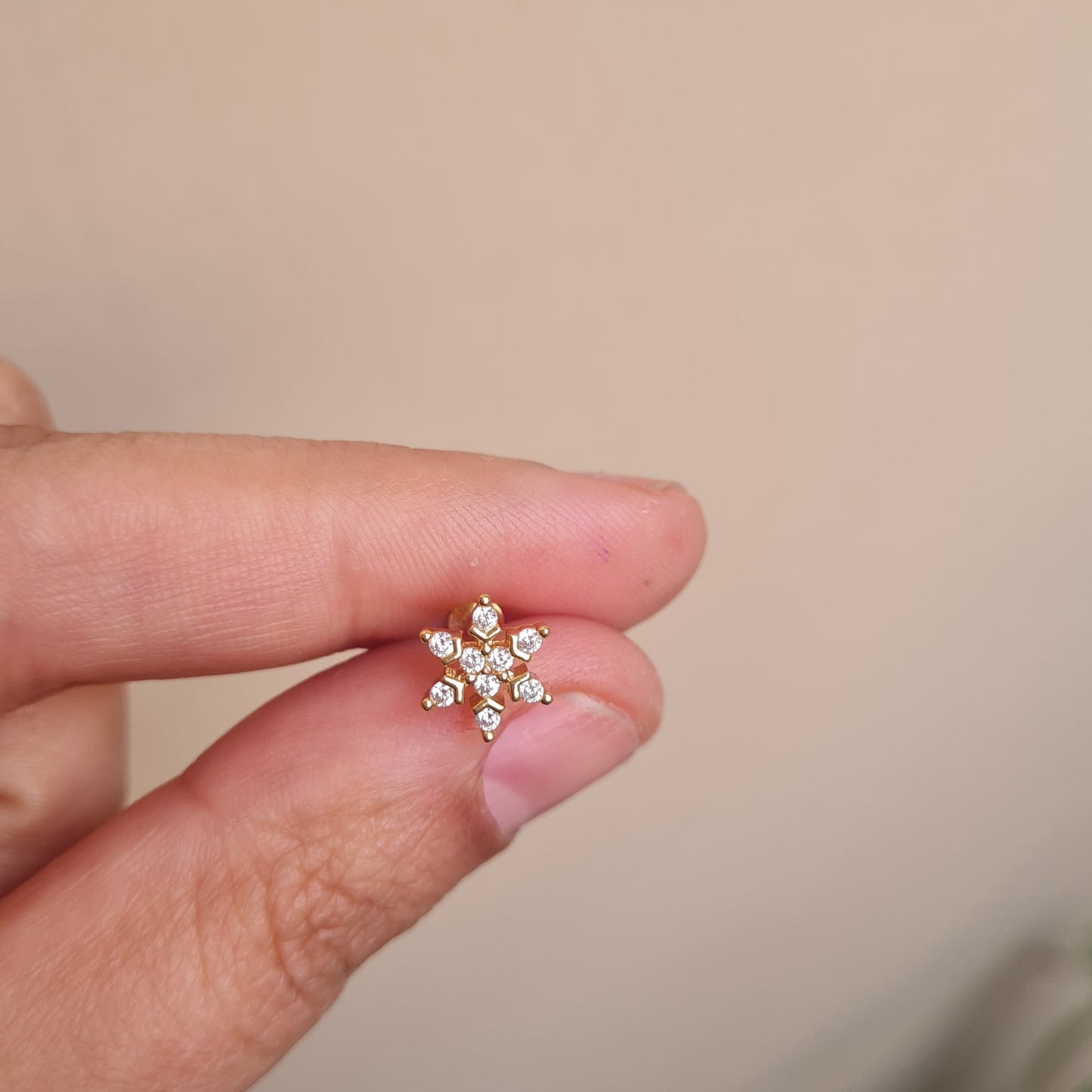Nose Pin (Single Piece, for pierced nose)