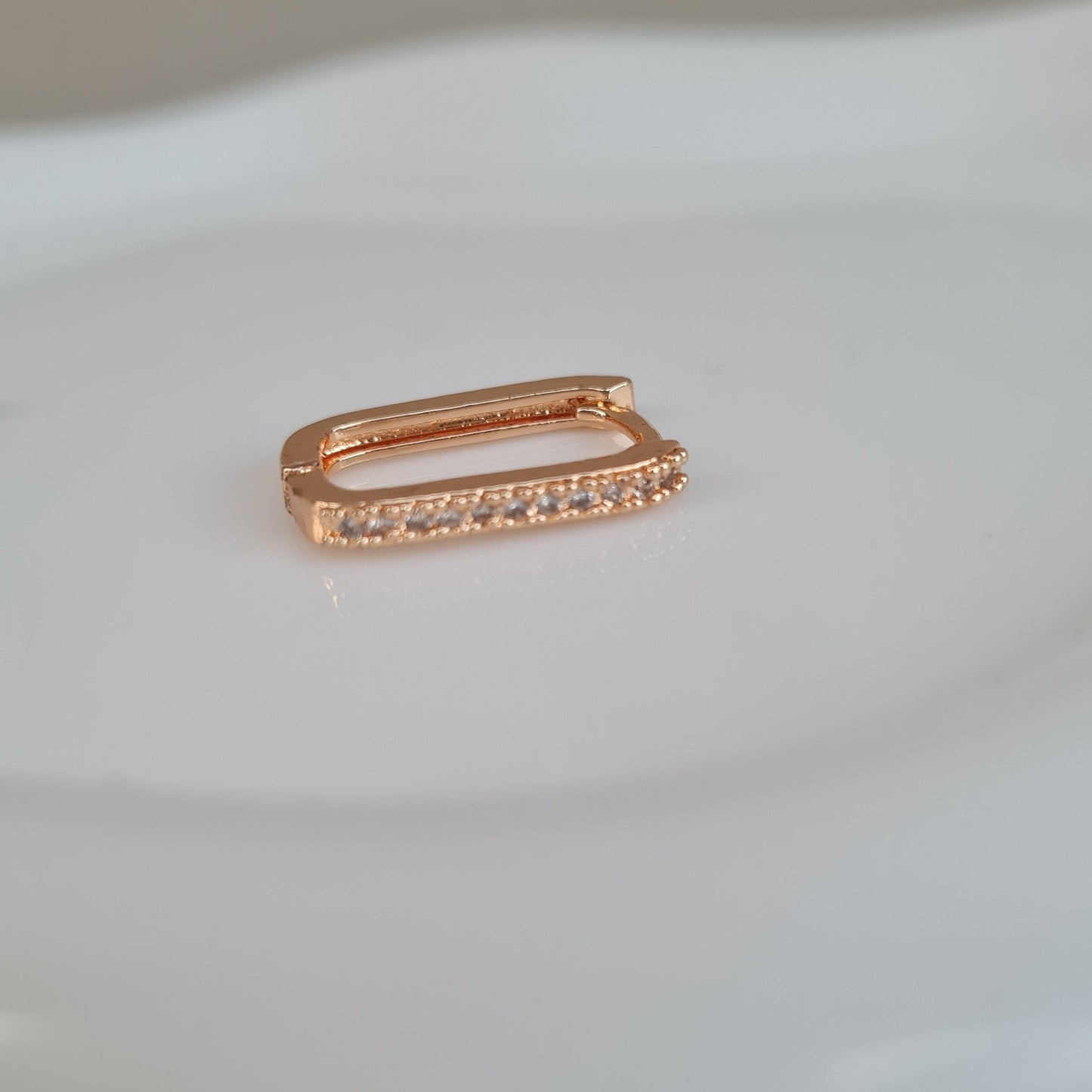Gold Zircon Hoops