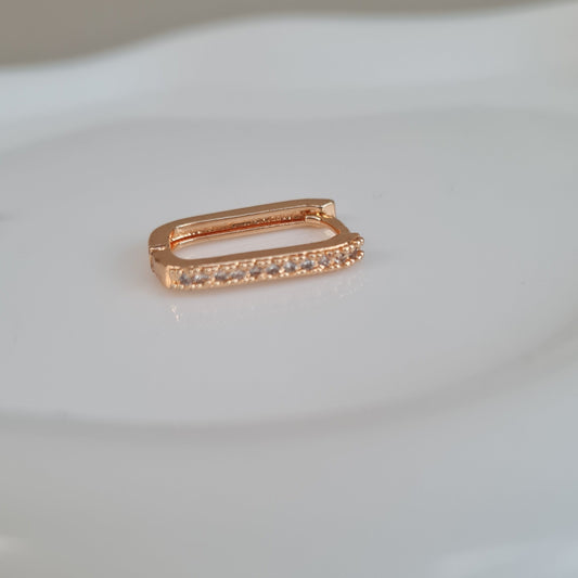 Gold Zircon Hoops