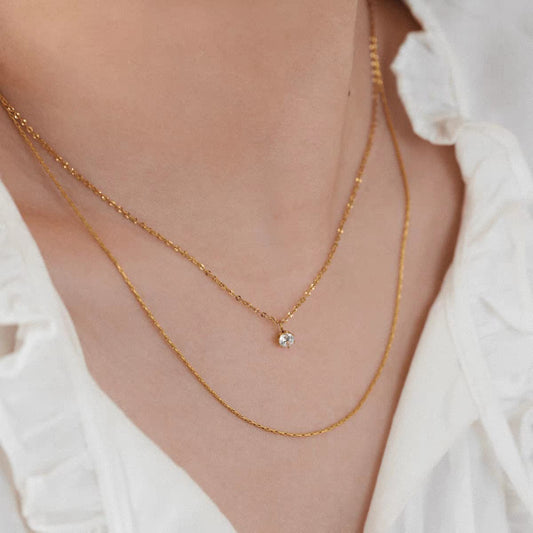 Double Layered Minimal Necklace