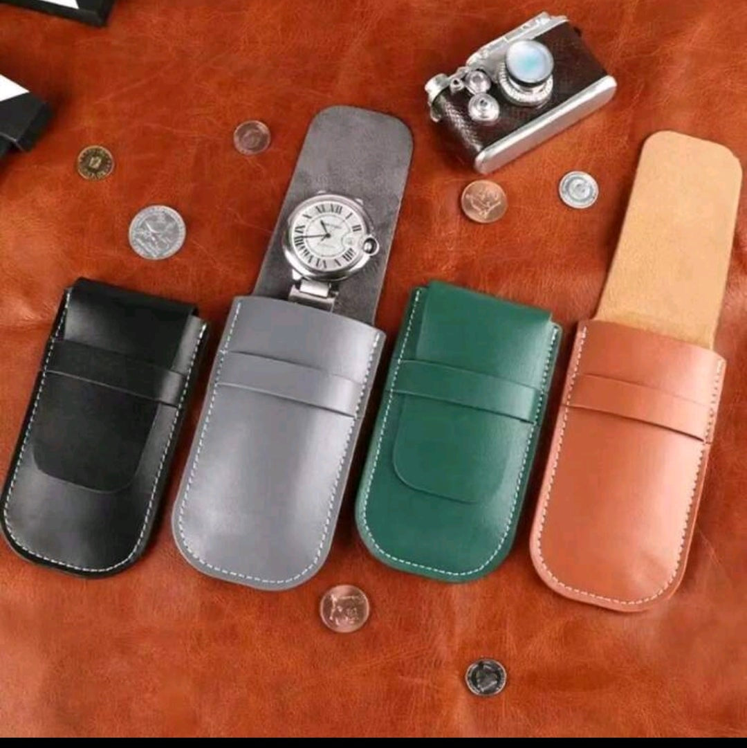 Leather Watch Pouch