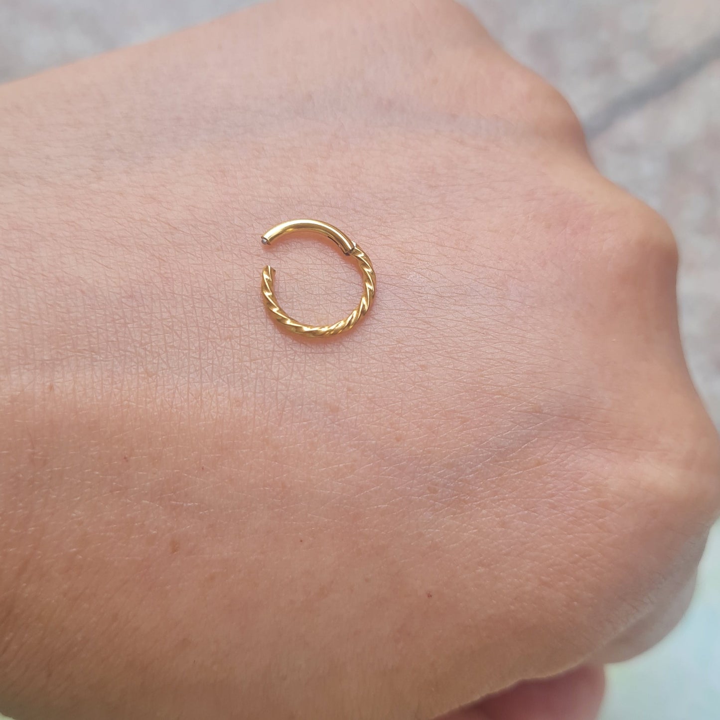 Twisted Nose Ring (For pierced nose)
