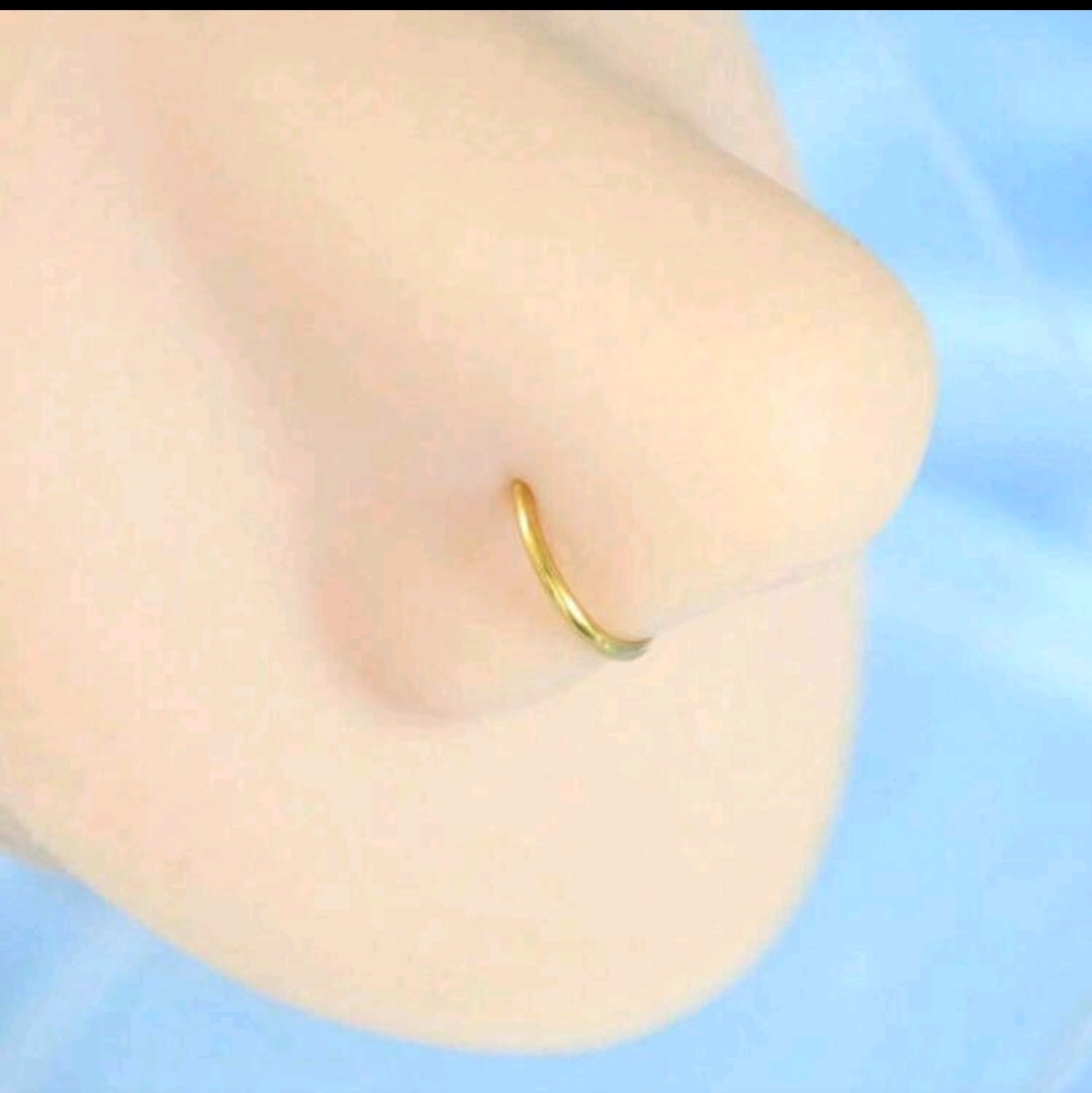 D- shaped Nose Ring (non- pierced nose)