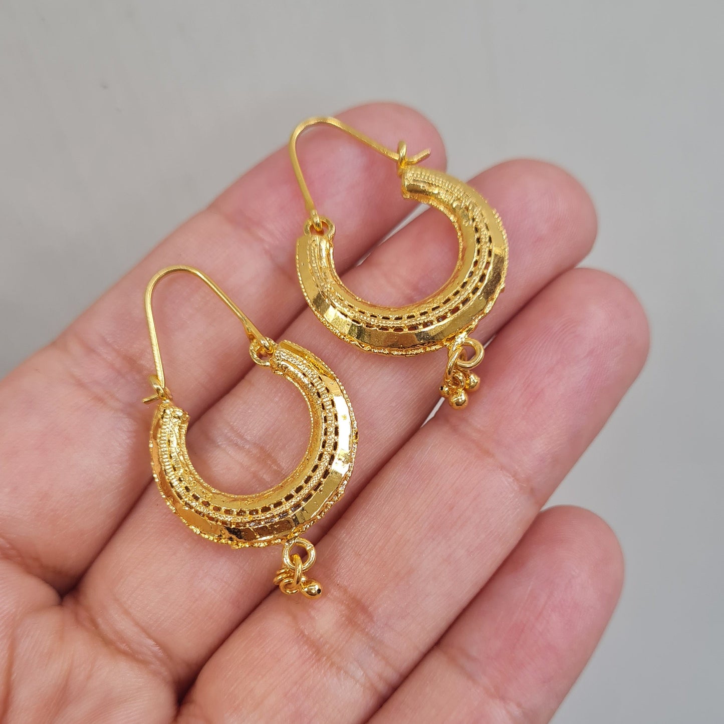 18K Gold Plated Baaliyan