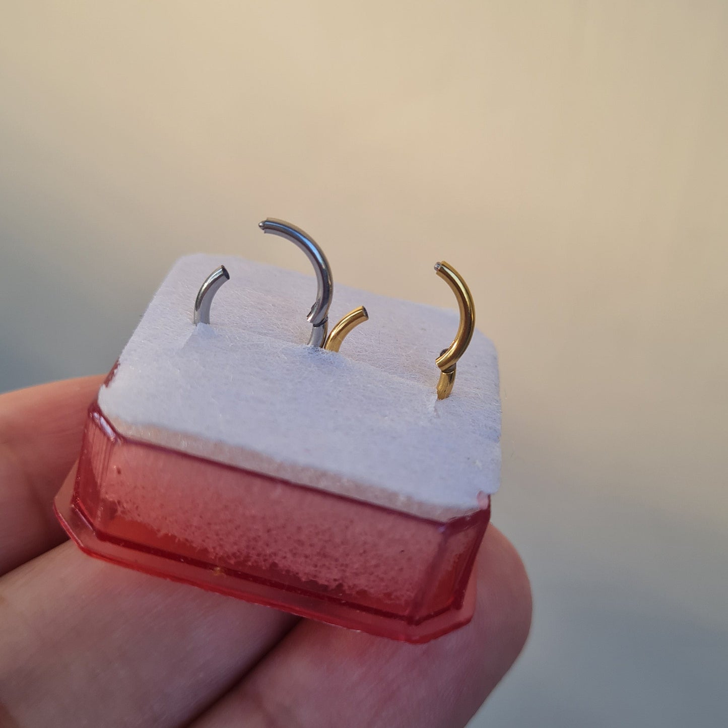 Set of Two Plain Nose Rings (For Pierced Nose)