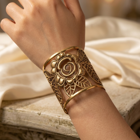 Ethnic Flower Handcuff