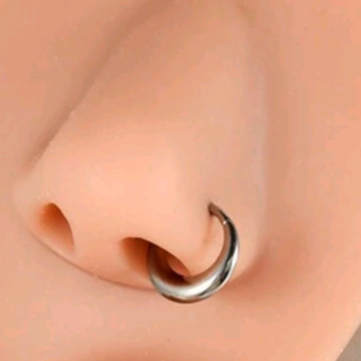 Moon Nose Ring (1-Piece for Pierced Nose only)