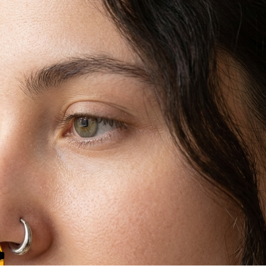 Moon Nose Ring (1-Piece for Pierced Nose only)