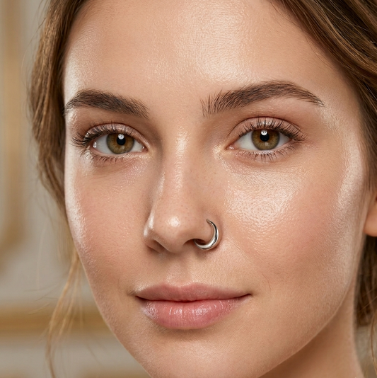 Moon Nose Ring (1-Piece for Pierced Nose only)