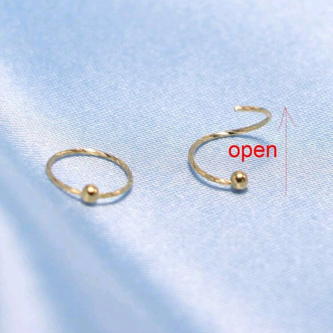 Spiral Nose Ring (1-Pc For Pierced Nose only)