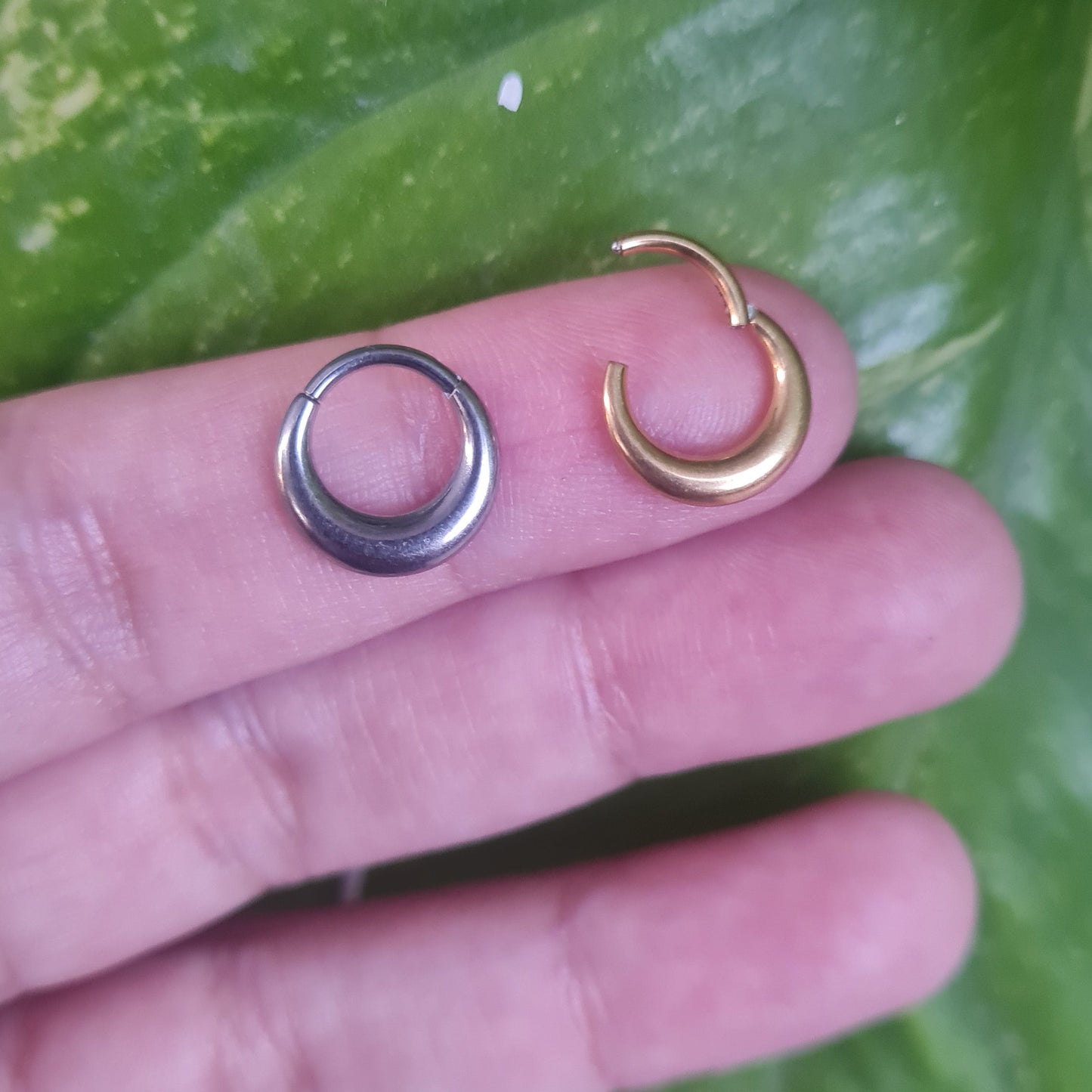 Moon Nose Ring (1-Piece for Pierced Nose only)