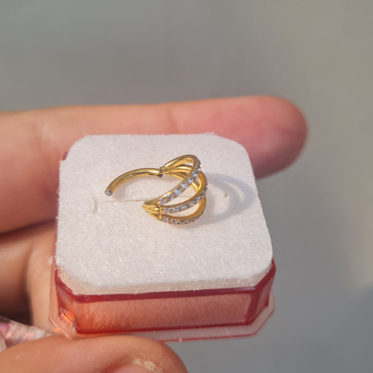 Tripple Layered Nose Ring (1 Pc for Pierced Nose only)