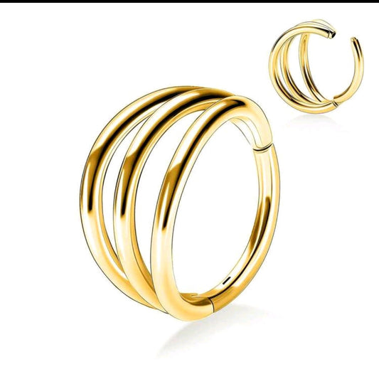 Tripple Layered Nose Ring (1 Pc for Pierced Nose only)