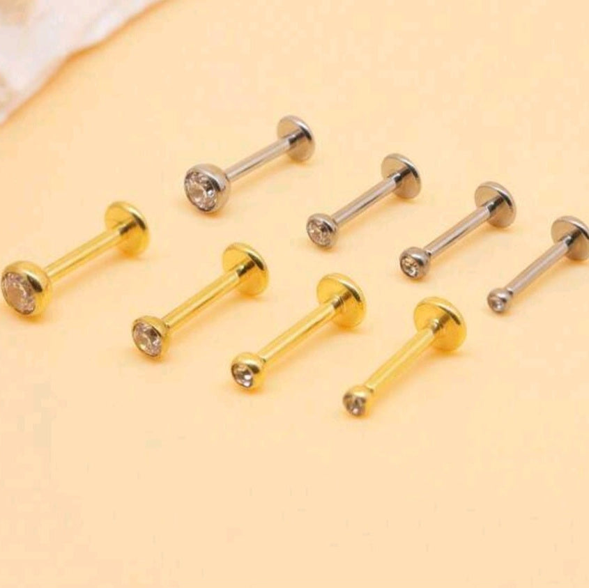 Smooth 1-Stone Nose Pin (Easy to Wear)