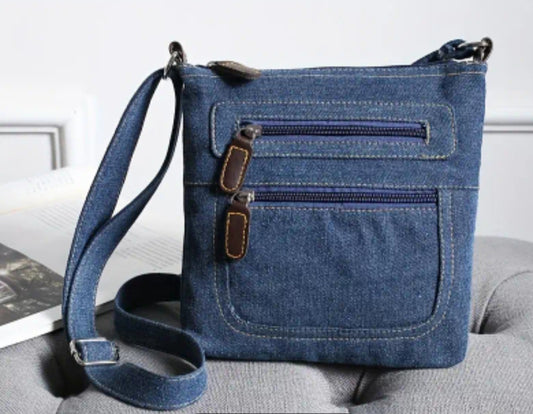 Girls cross body jean bag