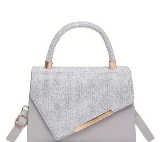 Elegant Fancy Evening Bag Silver