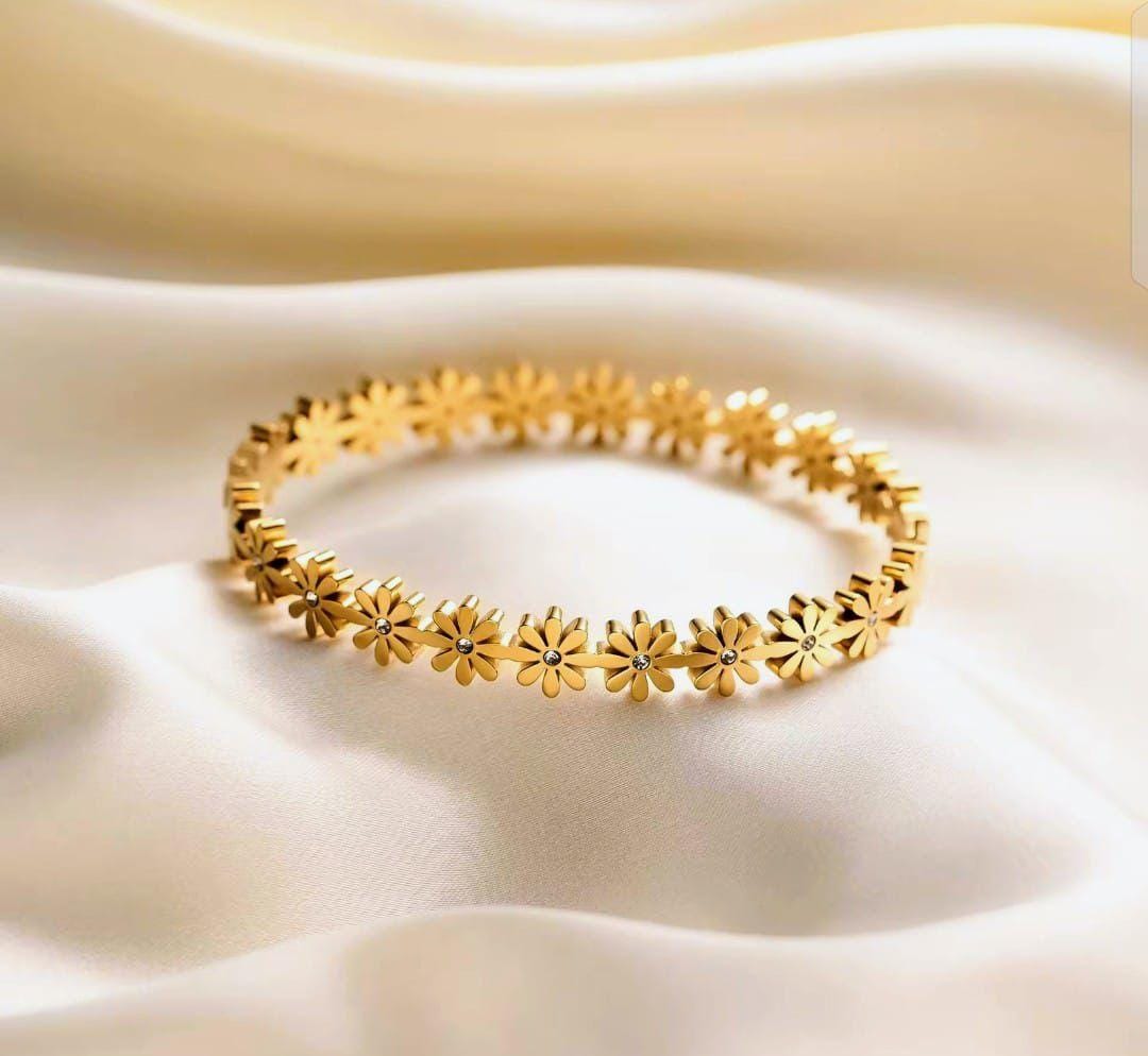 Stainless Steel Gold Plated Bangle