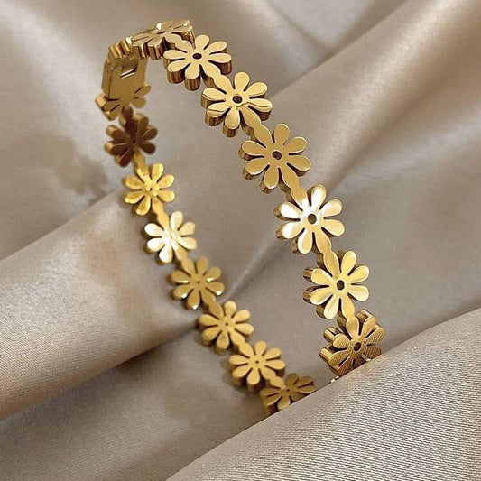 Stainless Steel Gold Plated Bangle