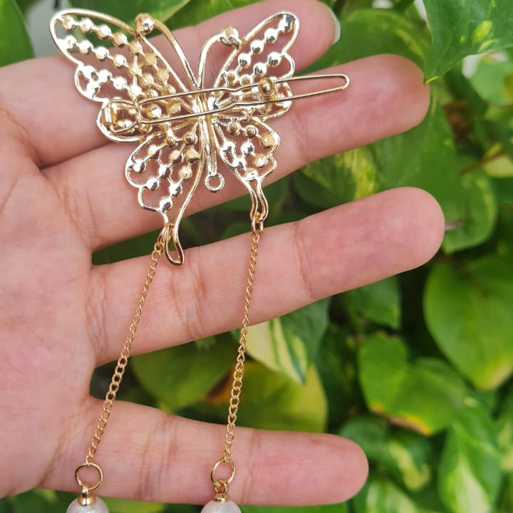 Sparkling clip with rhinestones