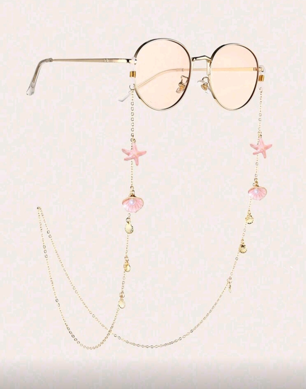 Starfish and Sea Shell Eyeglasses Chain (1 Piece)