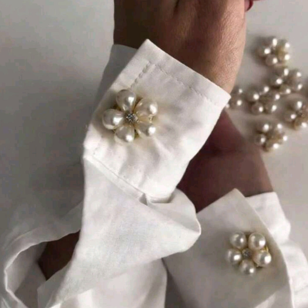 No Sew Buttons 6 pearl (Pack of 2)