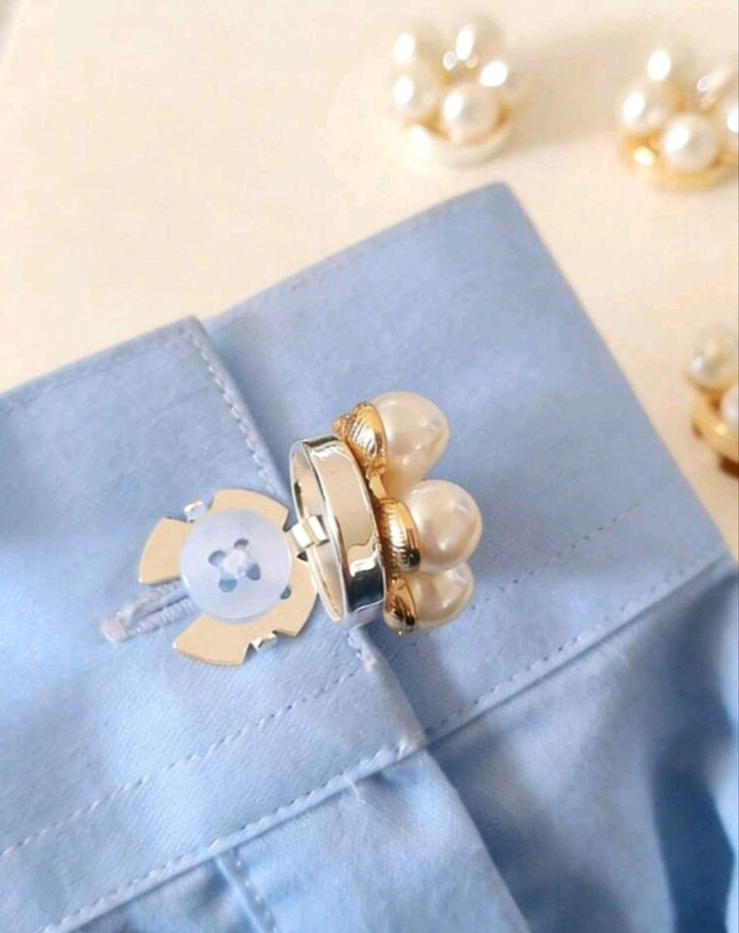 No Sew Buttons 6 pearl (Pack of 2)