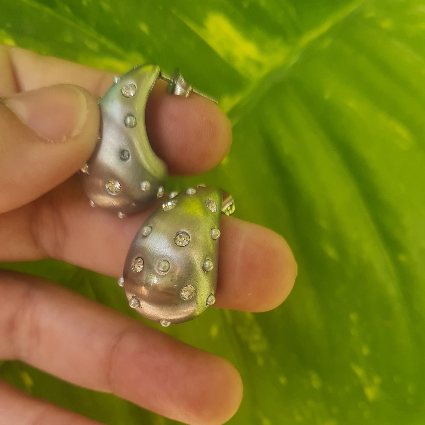 Stainless steel Silver earrings