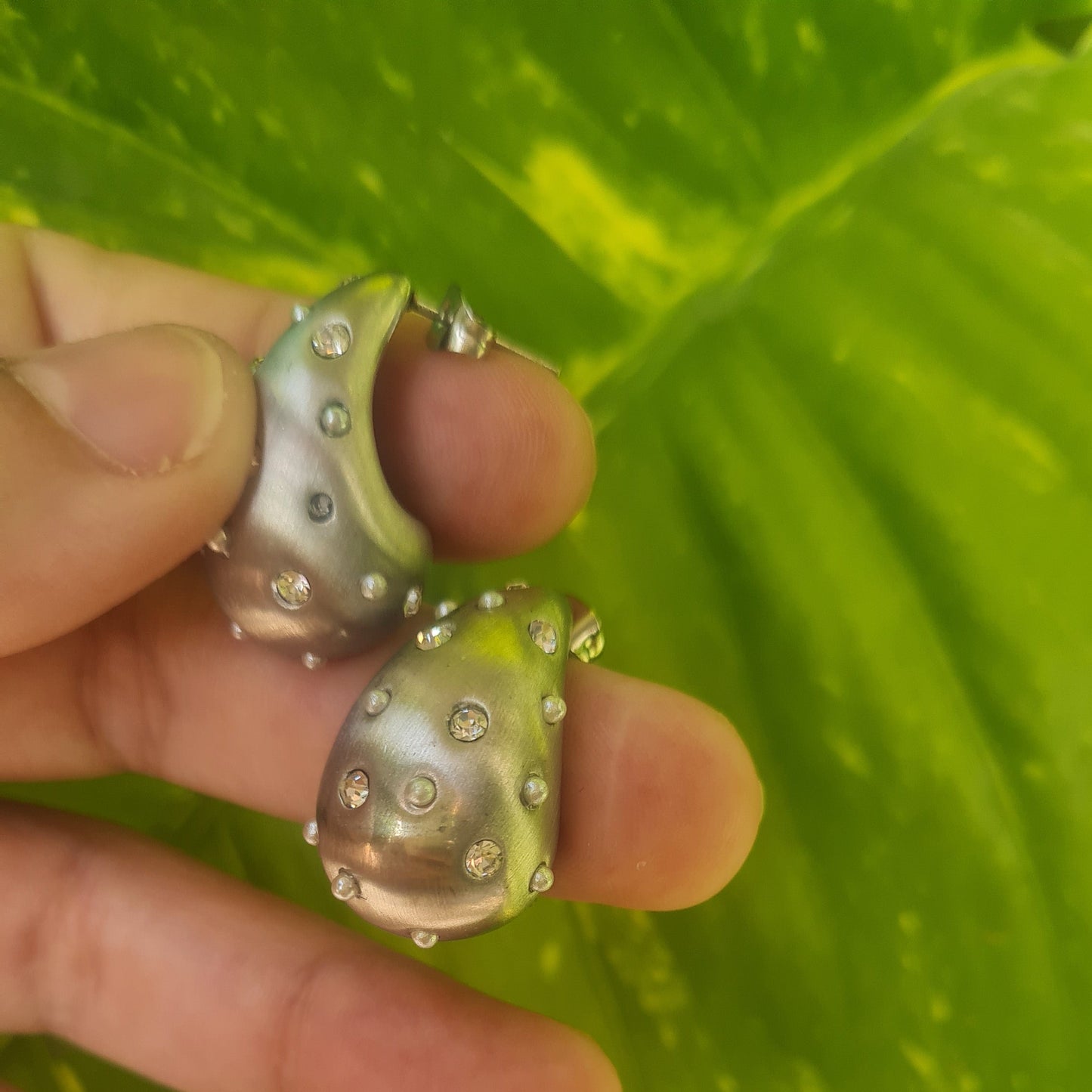 Stainless steel Silver earrings
