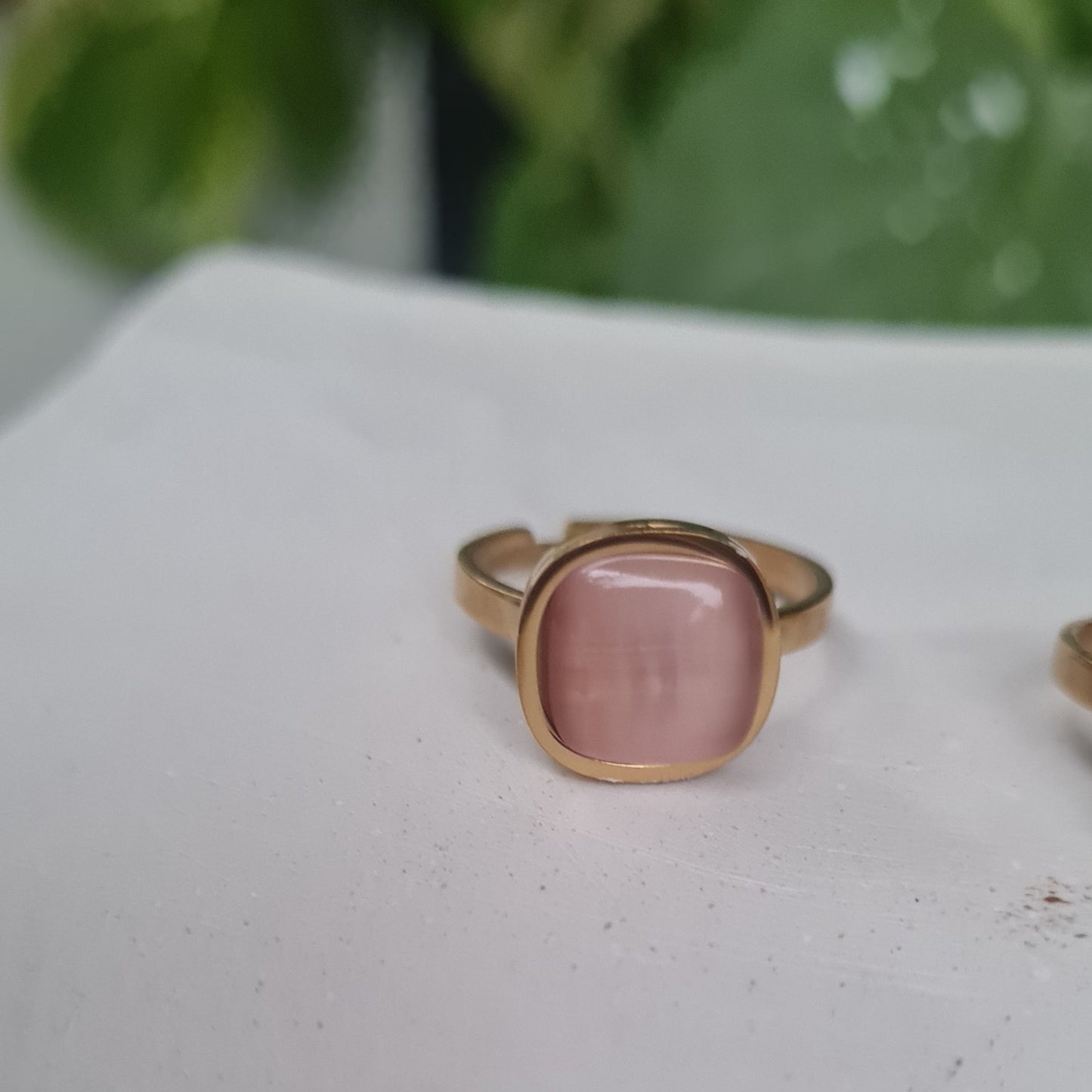 Cat-eye Stone Ring- Stainless Steel