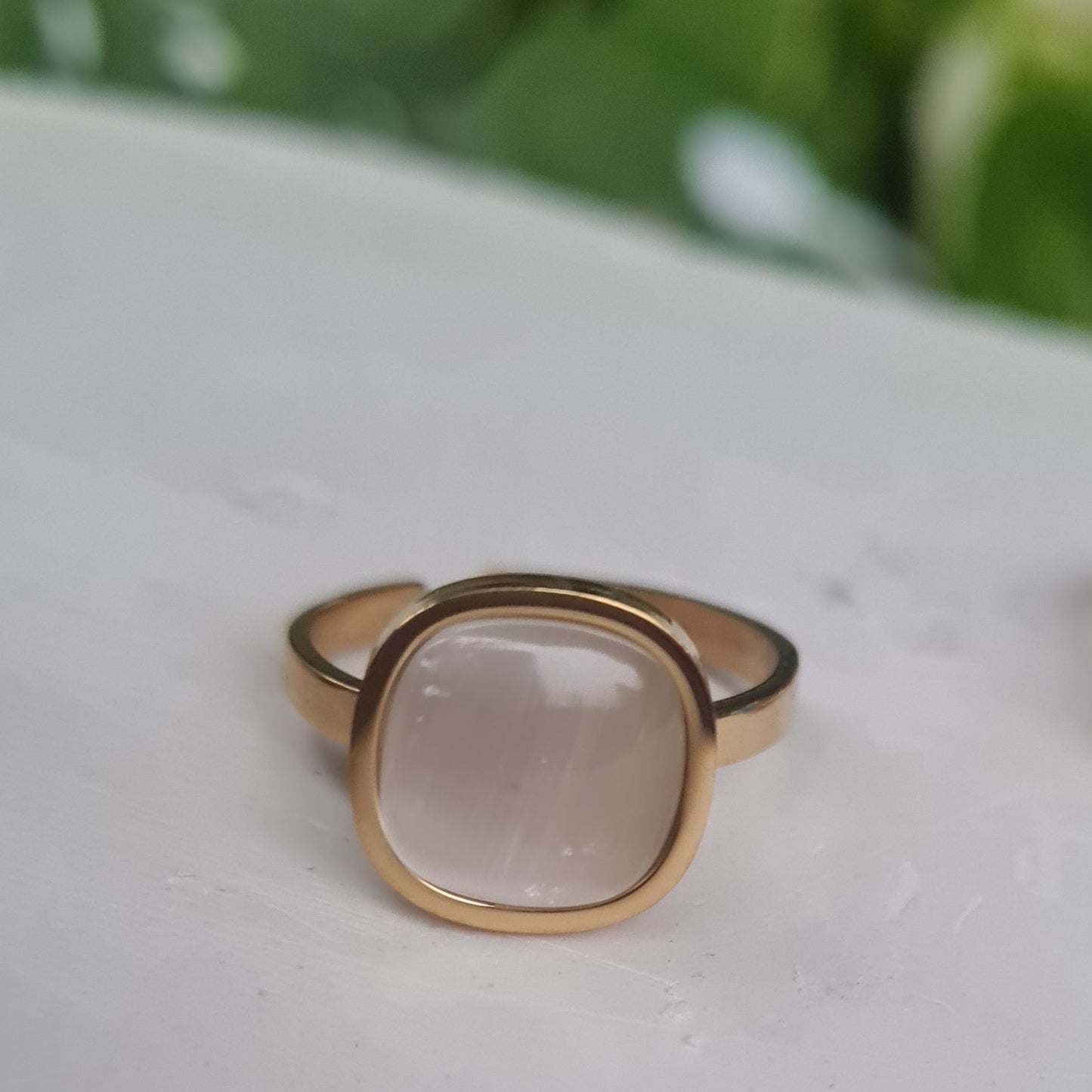 Cat-eye Stone Ring- Stainless Steel