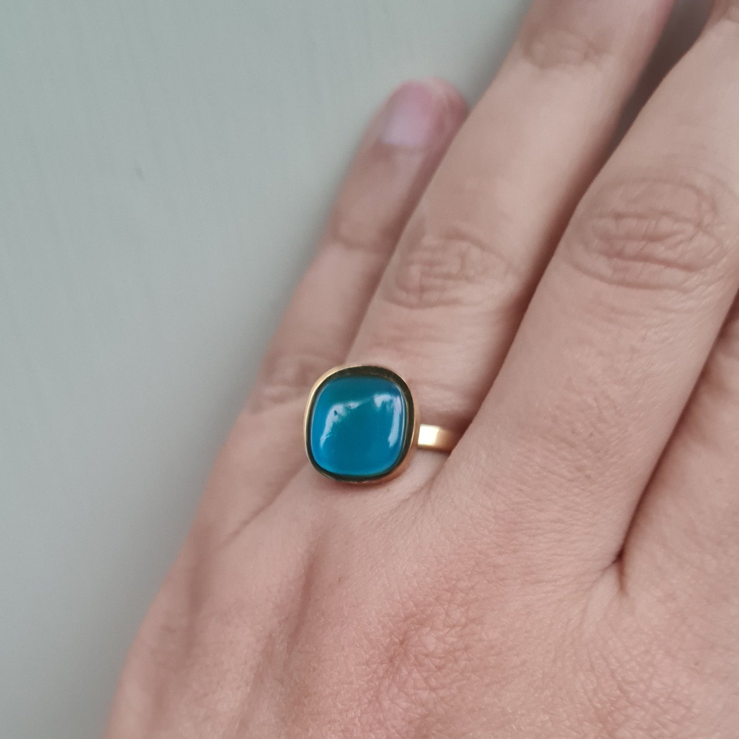 Cat-eye Stone Ring- Stainless Steel