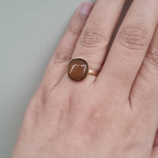 Cat-eye Stone Ring- Stainless Steel